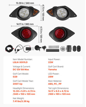 VEVOR golf cart light kit brake pads for reliable braking