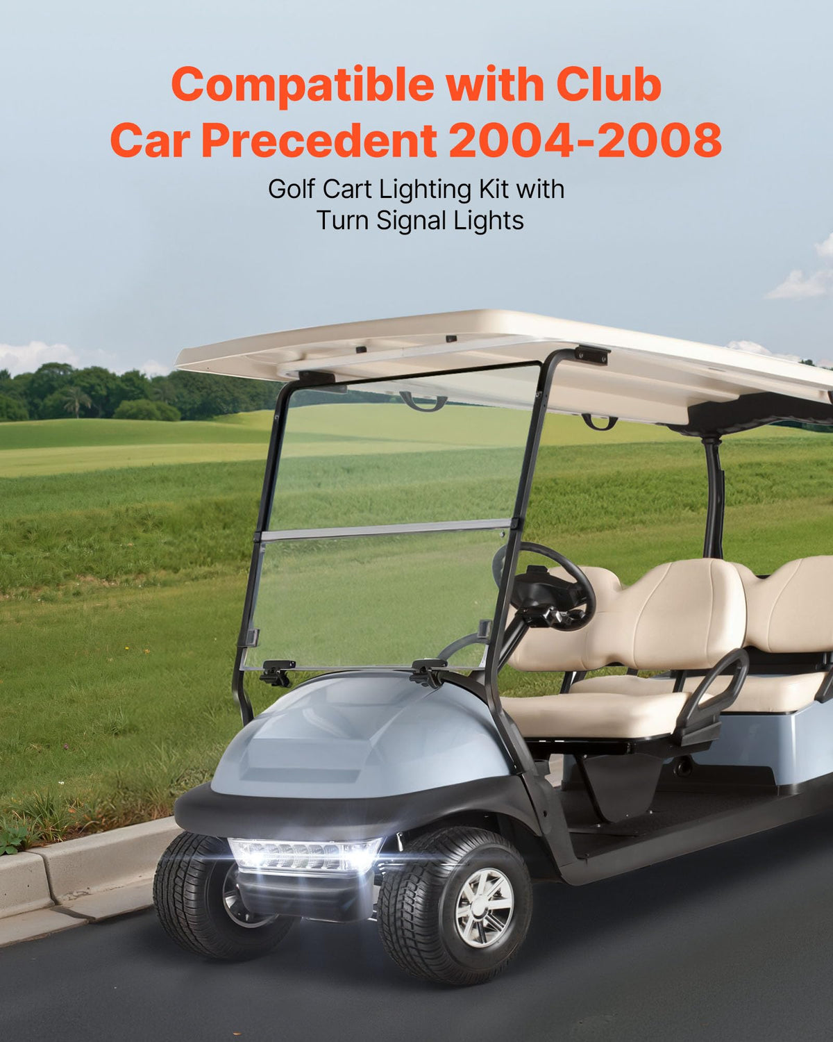 VEVOR golf cart light kit front headlights deliver bright night visibility