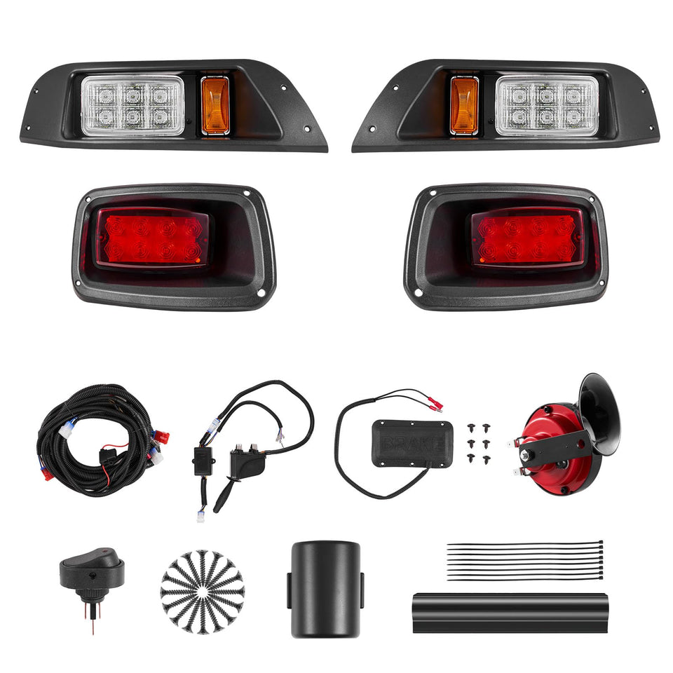 VEVOR golf cart light kit front view with LED headlights for safer night driving