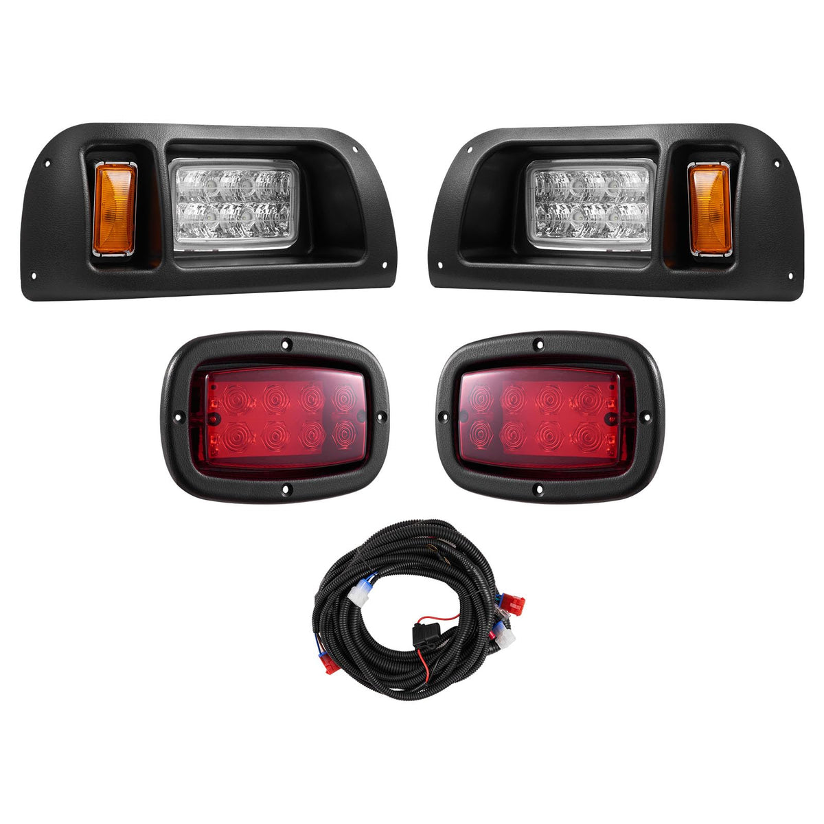 VEVOR headlight for EZGO TXT, bright LED beam for clear night visibility.