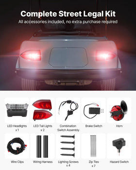 VEVOR golf cart light kit switch controls horn and lights