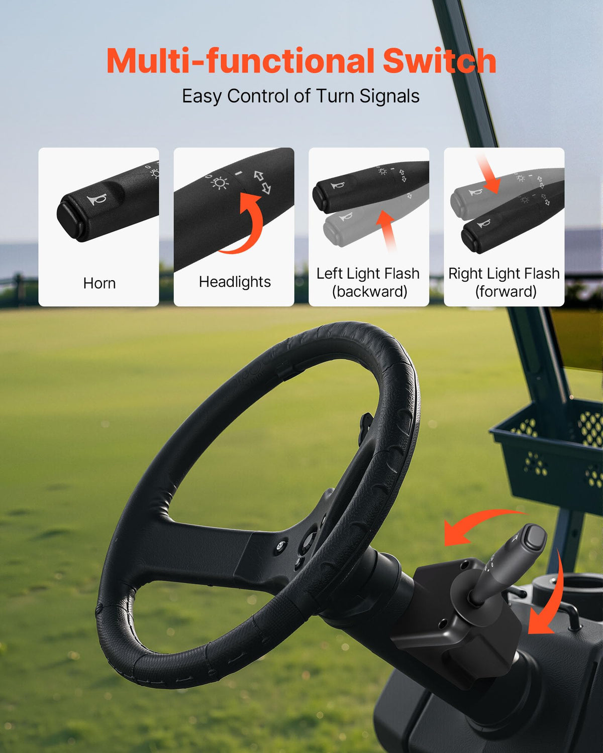 VEVOR golf cart light kit rear taillights provide clear signaling