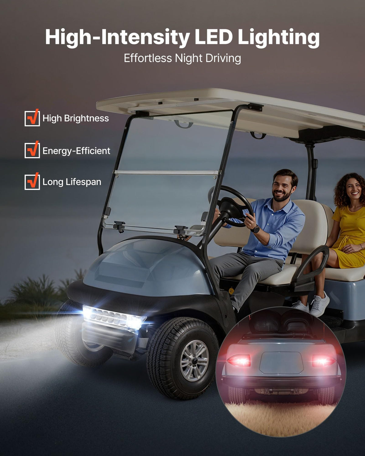 VEVOR golf cart light kit turn signals clearly indicate direction