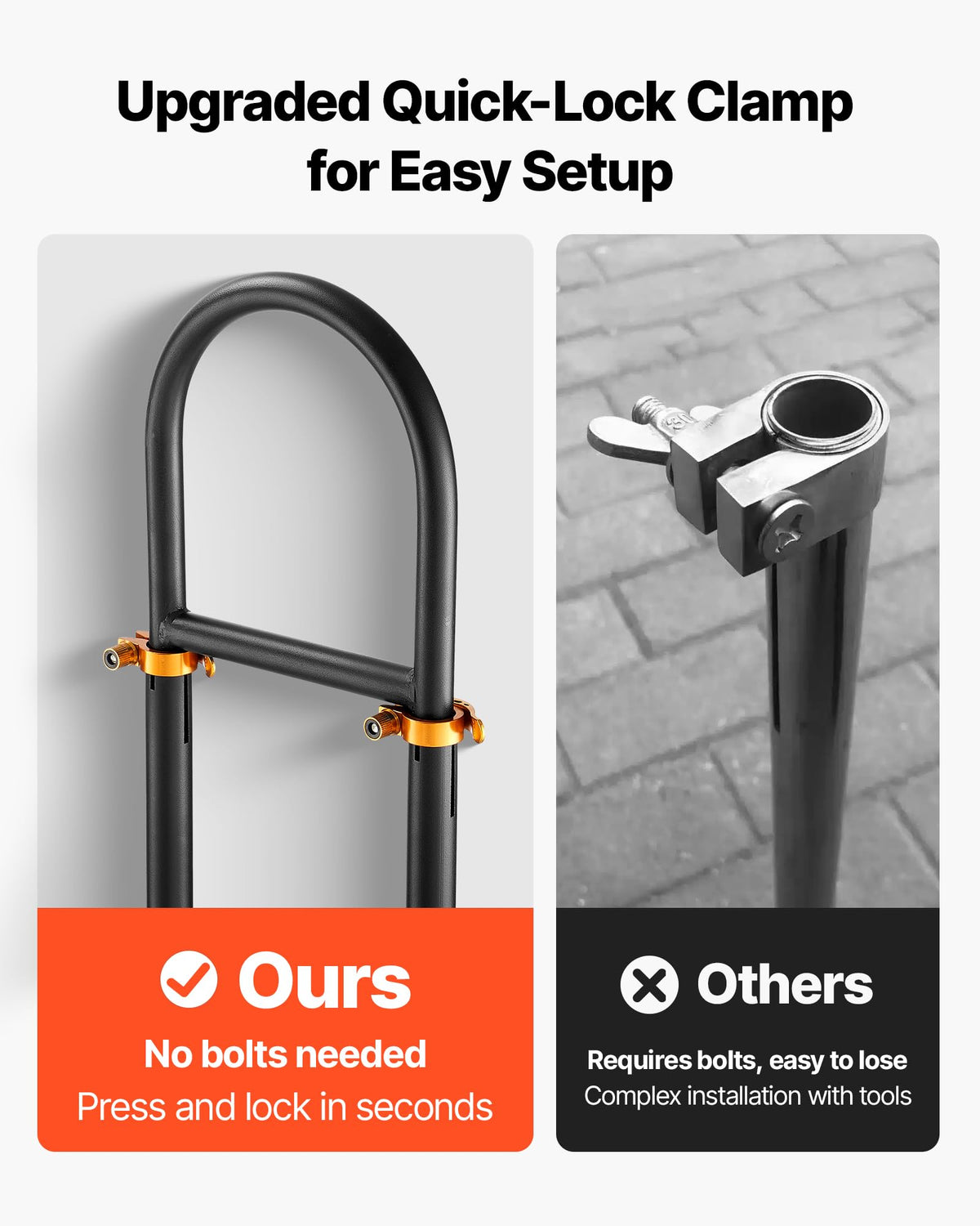 VEVOR heavy-duty steel grab bar ready for rugged outdoor use