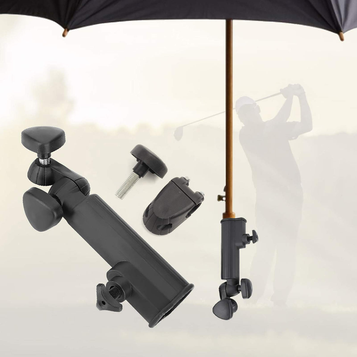 VGEBY Durable iron construction provides stable umbrella support on uneven ground.
