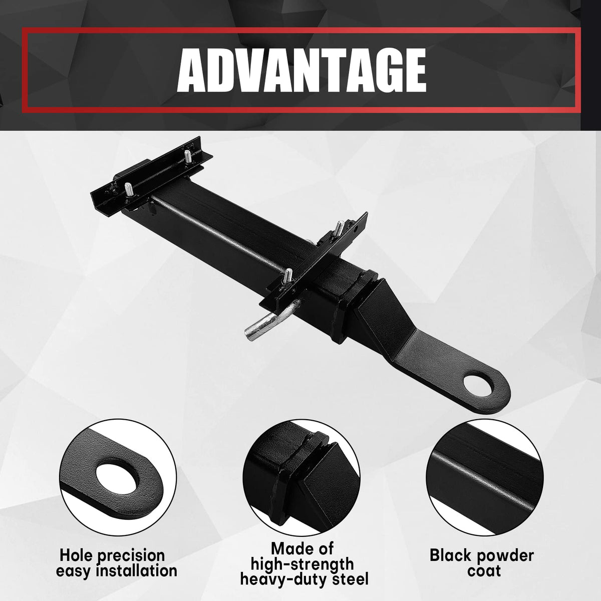 VIAGL trailer-ready hitch fits Club Car EZGO Yamaha rear seats.