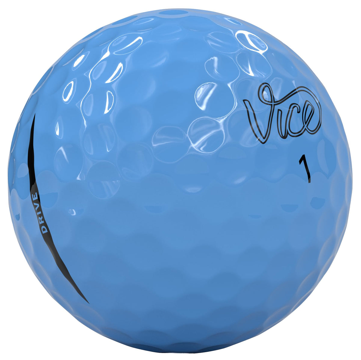 Vice Drive alignment aid on tee and putting line helps visualize aim.