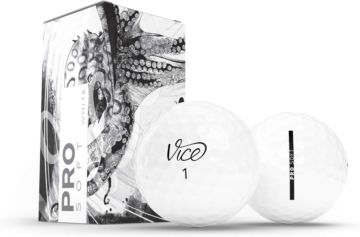 Vice Golf Drive ball during practice session indicating durability.