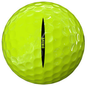 Vice Drive Gen3 Yellow ball on tee demonstrates elevated trajectory