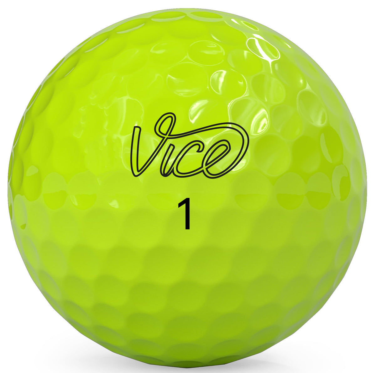 Vice Drive Gen3 Yellow closeup emphasizes low spin in long games