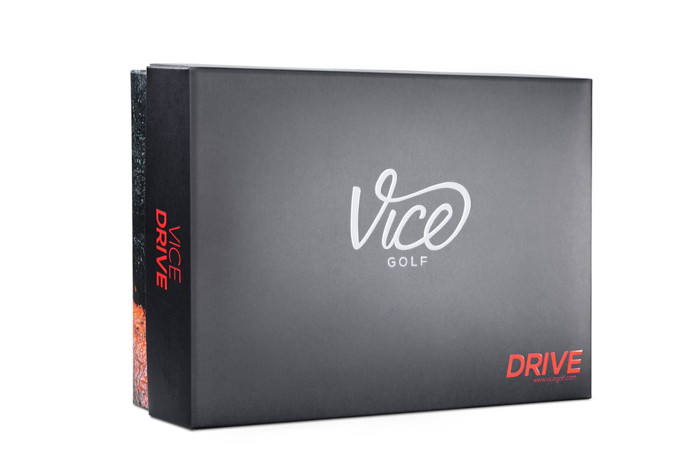 Vice Drive golf ball with Surlyn cover for durability and cut resistance.