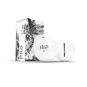 Vice Golf logo on packaging to reinforce premium quality.