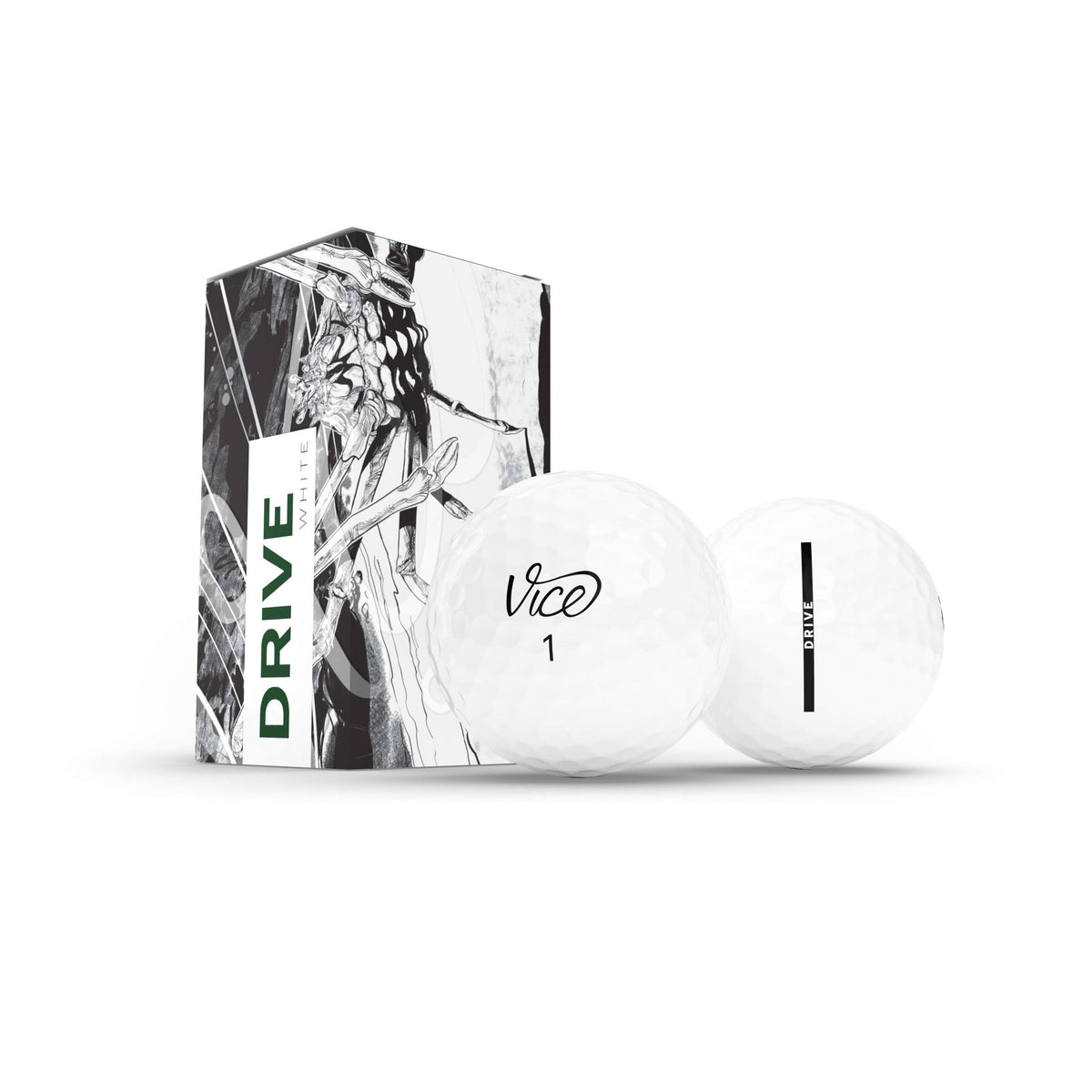 Vice Golf model C ball on green emphasizing control and feel.