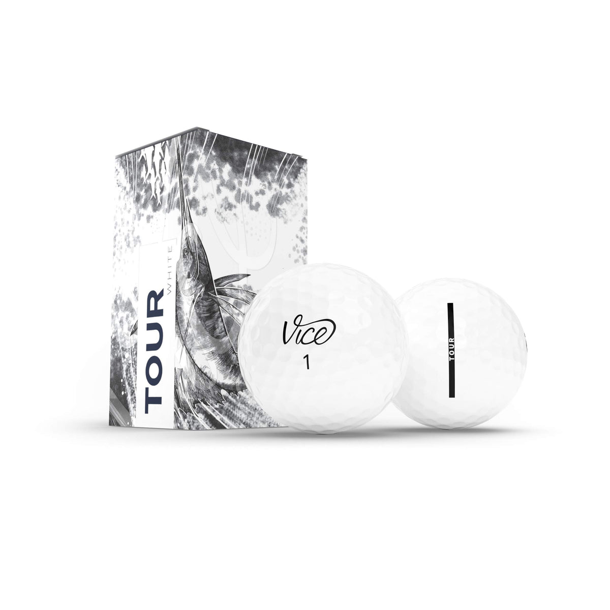Vice Golf model D ball in flight during range session.