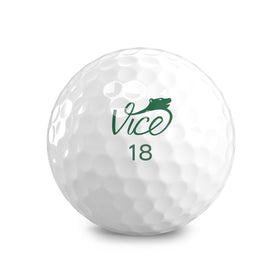 Vice Golf Pro Bear Nicklaus edition gold ball detail for premium visibility.