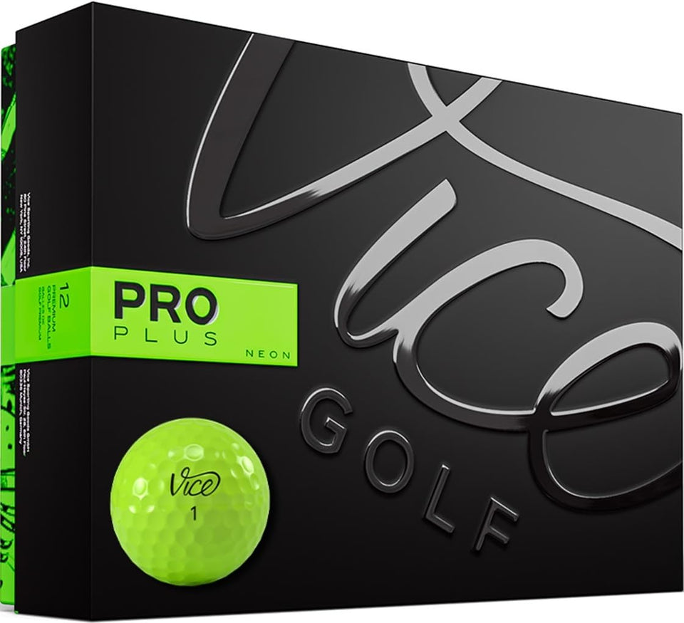 Vice Golf PRO PLUS 2020 with 4-piece urethane cover boosts distance and feel.