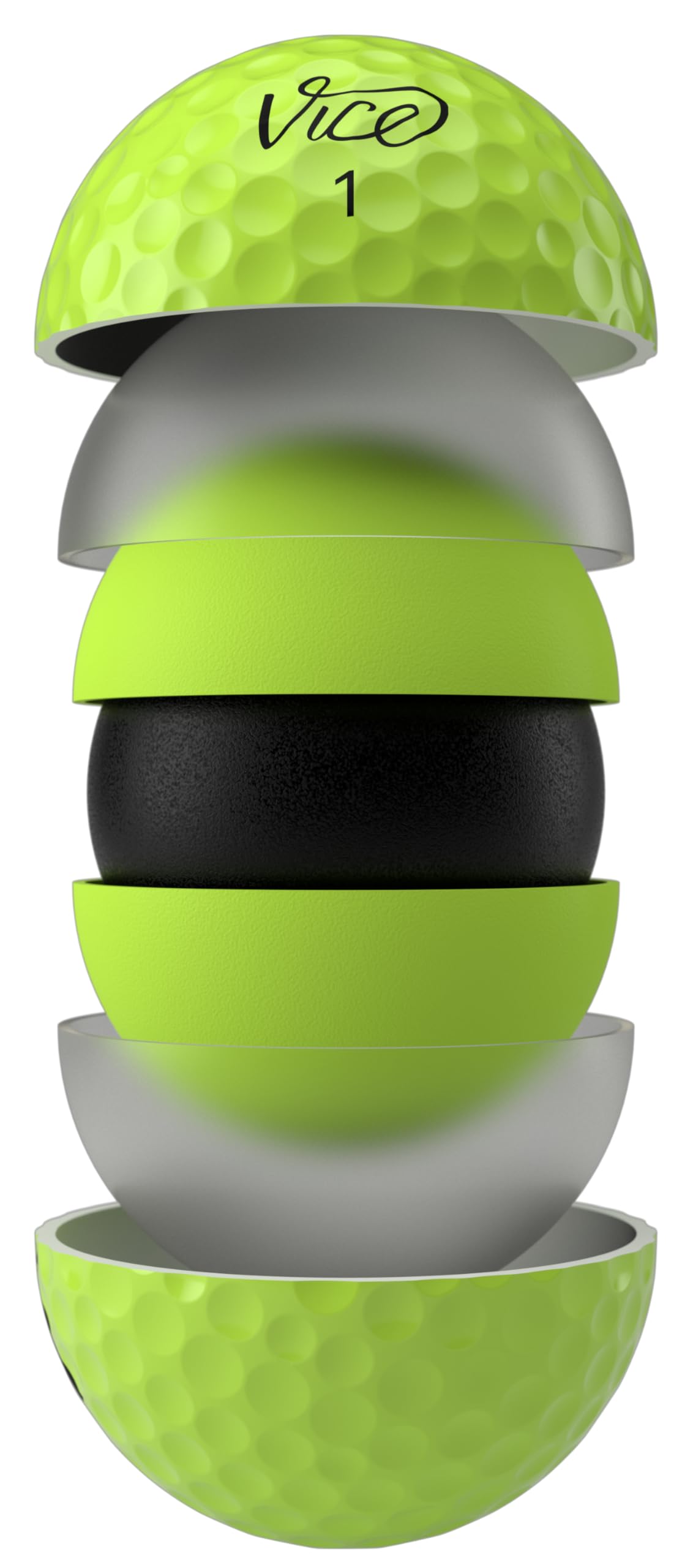 4-piece construction and 336-dimple design on Vice Pro Plus Lime
