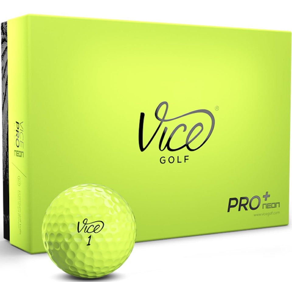 Vice Golf Pro Plus Lime balls in bright lime color for quick visibility on the course