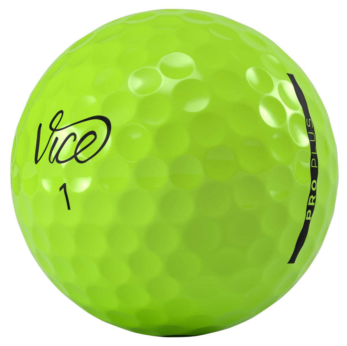 Close-up of the urethane cover on Vice Pro Plus Lime for greenside feel
