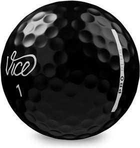 Vice Golf PRO PLUS Black demonstrating green spin control for sharper stopping power.