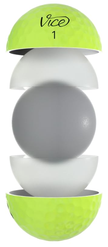 Vice Golf Pro Soft Lime ball close-up featuring the 336-dimple design for consistent flight.