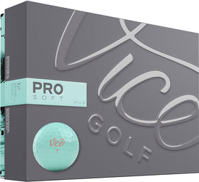 Vice Golf Pro Soft Blue Light ball front view showing a refined urethane cover for spin