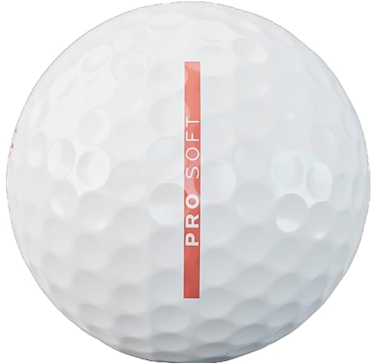 Vice Golf Pro Soft Living Coral ball on grass highlights visibility and color contrast