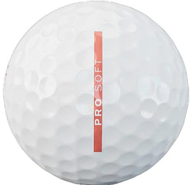 Vice Golf Pro Soft Living Coral ball on grass highlights visibility and color contrast
