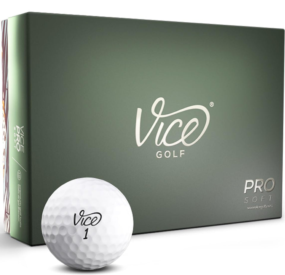 Vice Golf Pro Soft matte finish enhances visibility and tracking during flight.