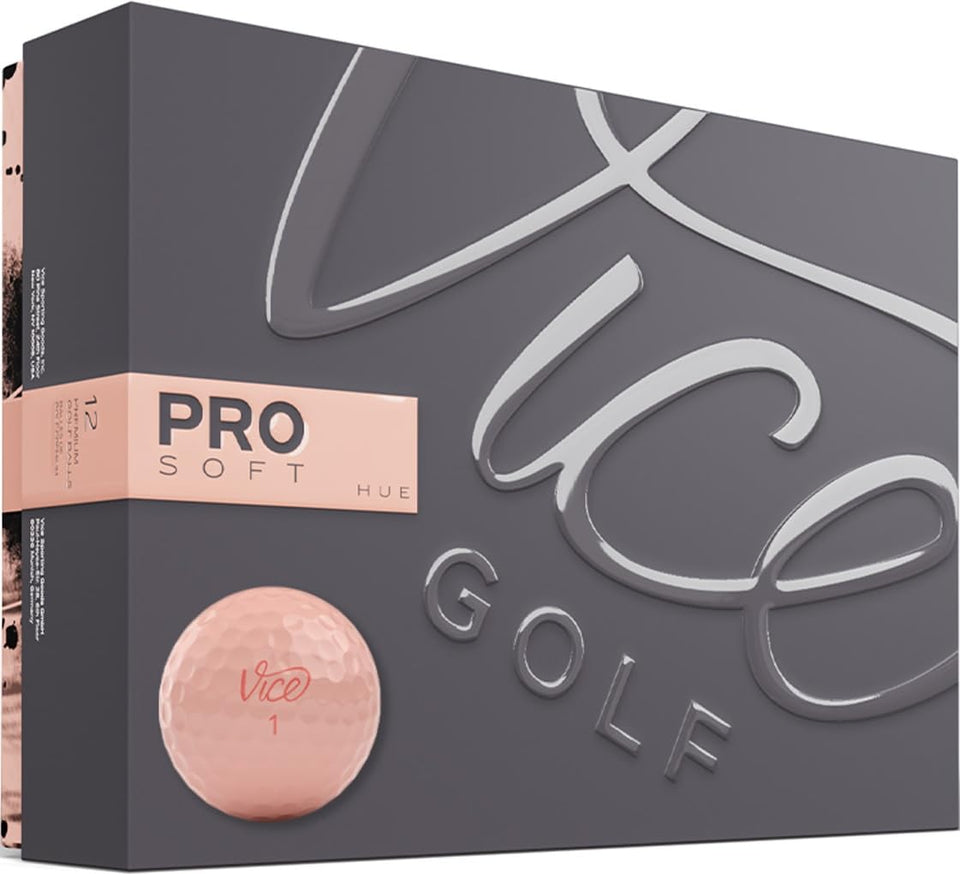 Vice Golf Pro Soft Peach Parfait ball close-up showing soft feel and spin control