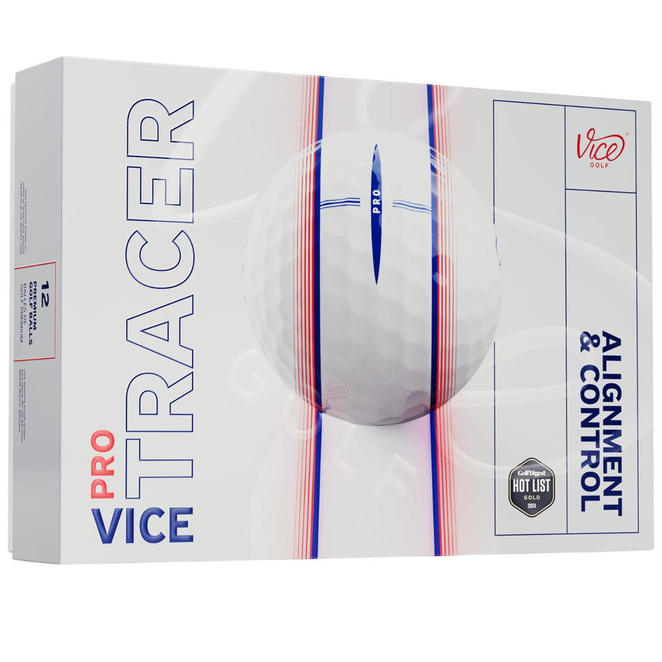 Vice Tracer Pro lines on ball aid stroke analysis and alignment.