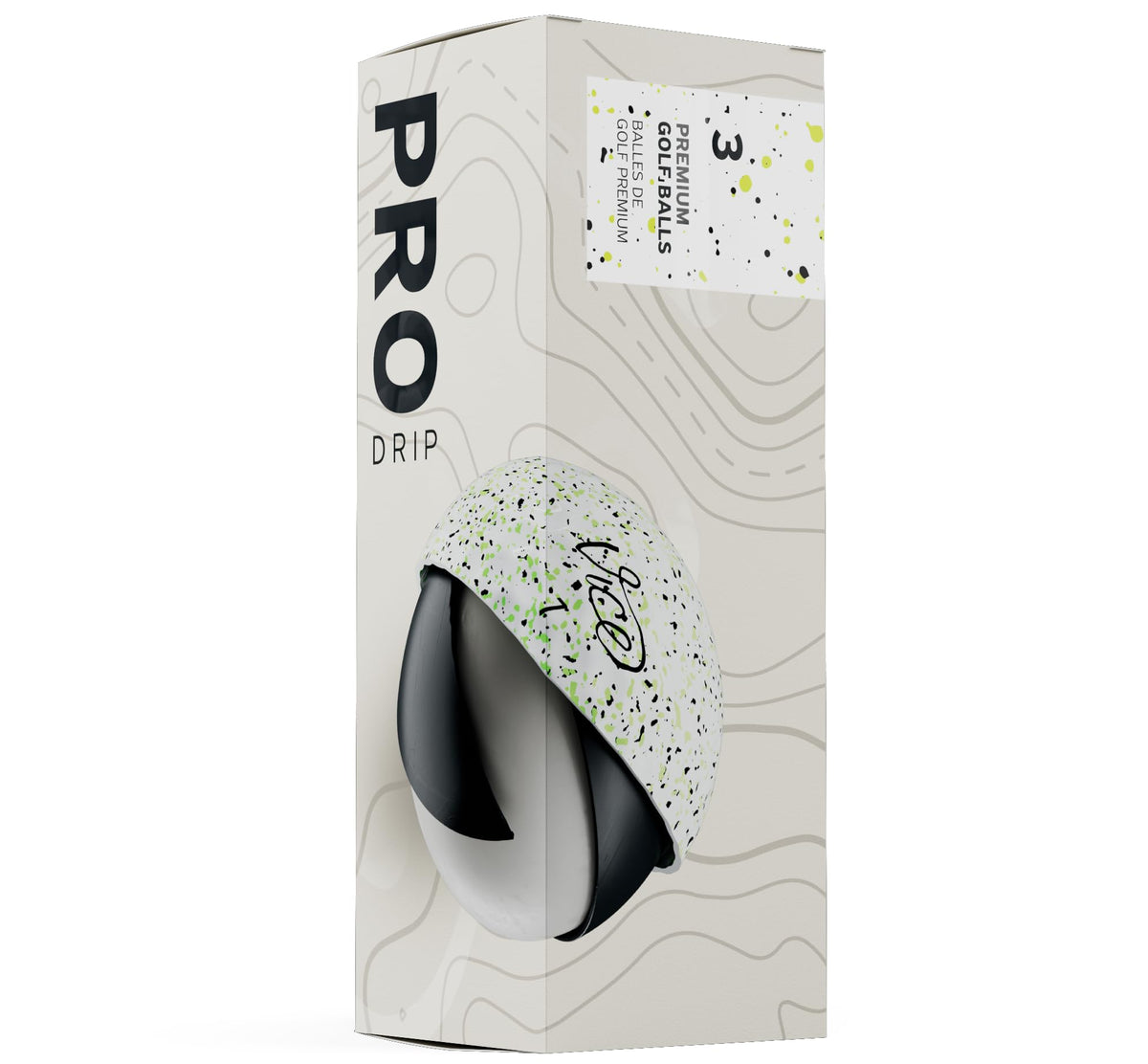 Vice Golf Vice Pro 2025 urethane cover close-up highlights durable spin control potential.