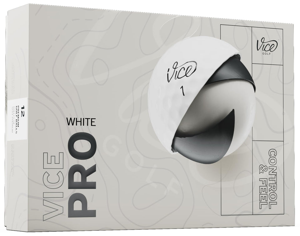 Vice Golf Vice Pro Ball pack shot showing durable urethane cover and greenside potential