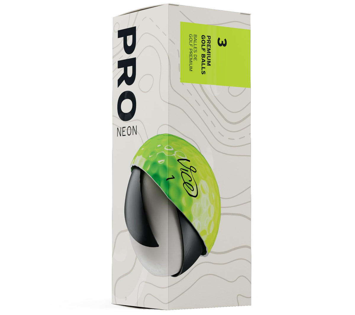Vice Pro Balls 2025 Lime on green demonstrates mid-range swing speed compatibility.