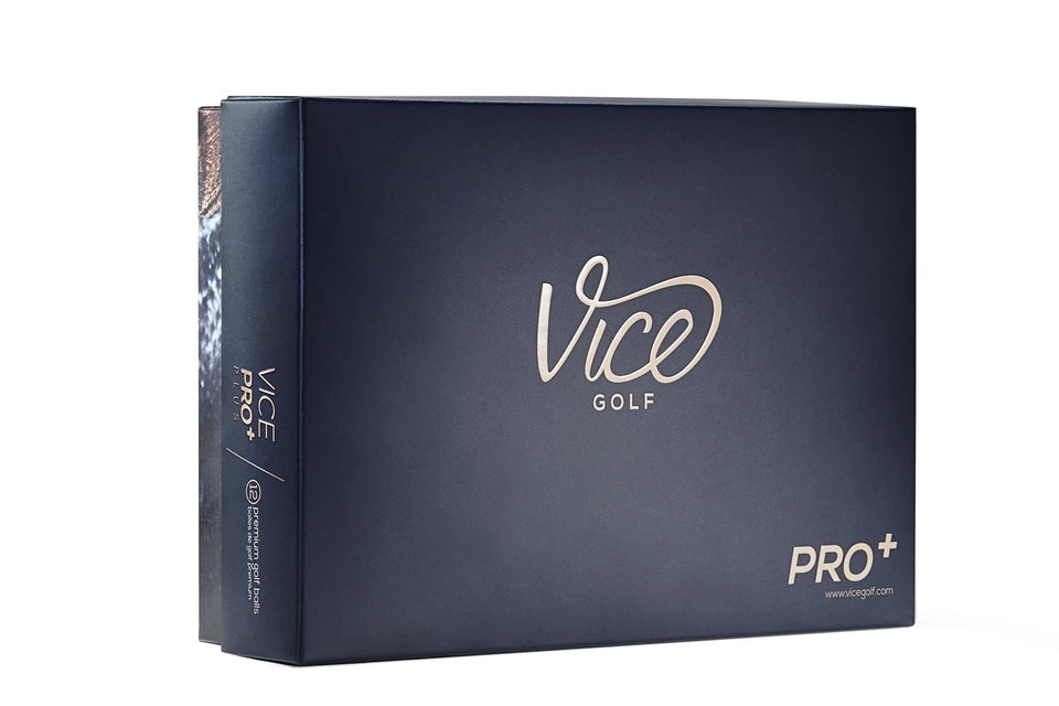 Vice Golf Vice Pro Plus ball on green close-up for precise greenside control