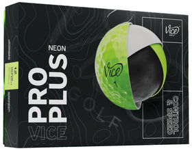 Vice Pro Plus Lime ball with green-side spin for precise approach shots