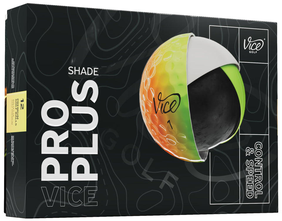 Vice Pro Plus yellow ball close-up showing texture and spin potential.