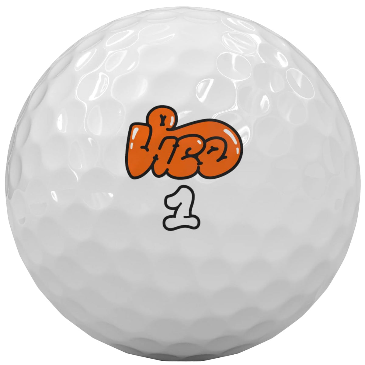 Vice Golf Vice Tour JR ball on green emphasizes forgiving spin for precise approach.