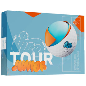 Vice Golf Vice Tour JR ball on turf shows soft feel for confident junior swings.