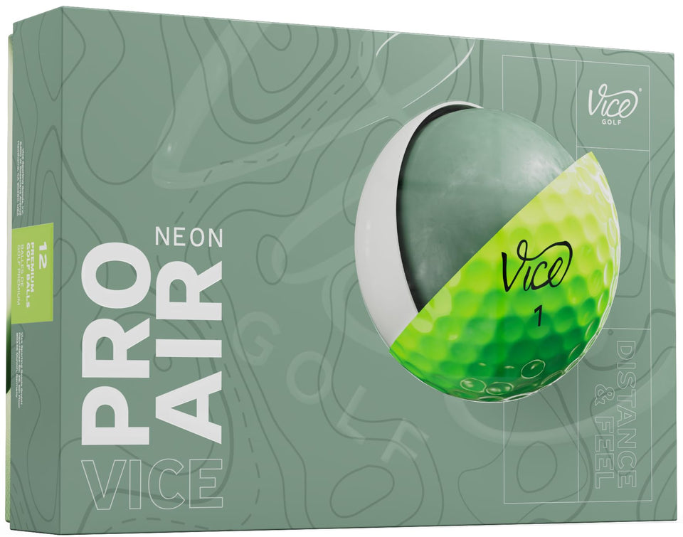 Vice Pro Air 2025 Lime packshot highlights low-spin distance potential.