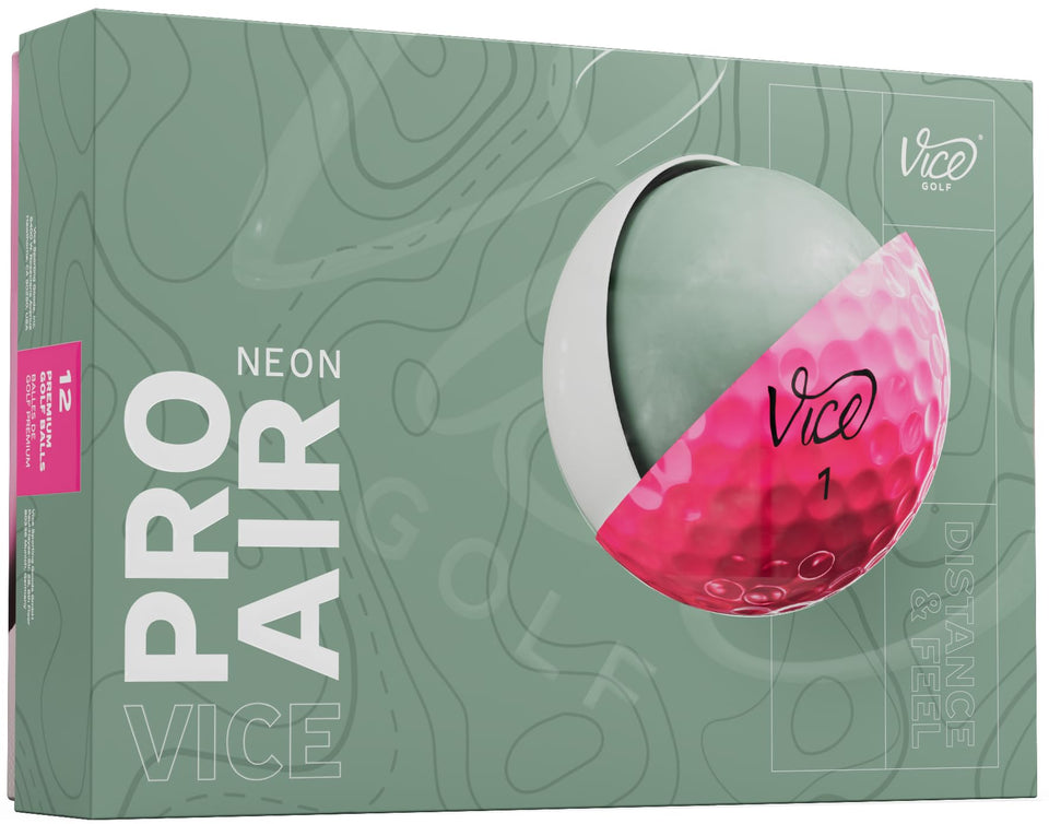 Vice Pro Air 2025 pink ball in flight supports longer distance with lower spin
