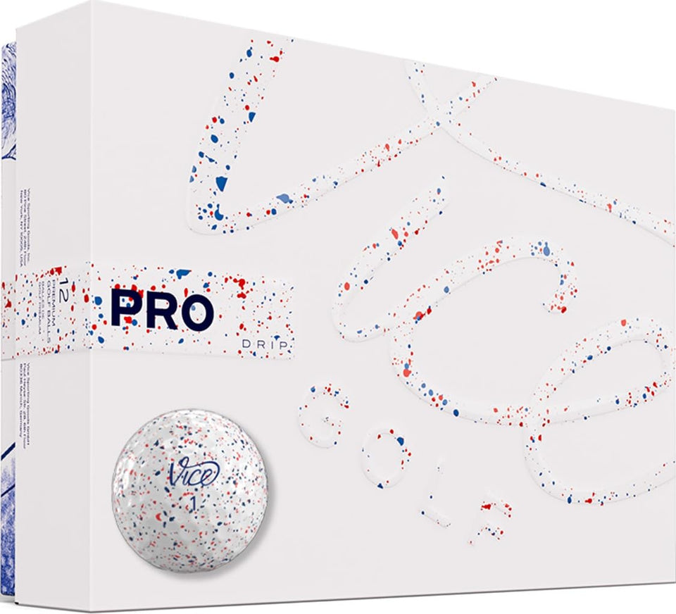 Vice Pro Drip red ball with thin cover for enhanced short-game spin