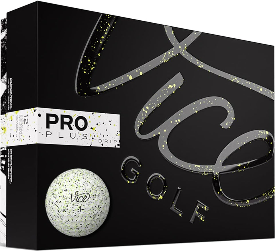 Vice Pro Plus Drip Version lime ball enhances distance and control.