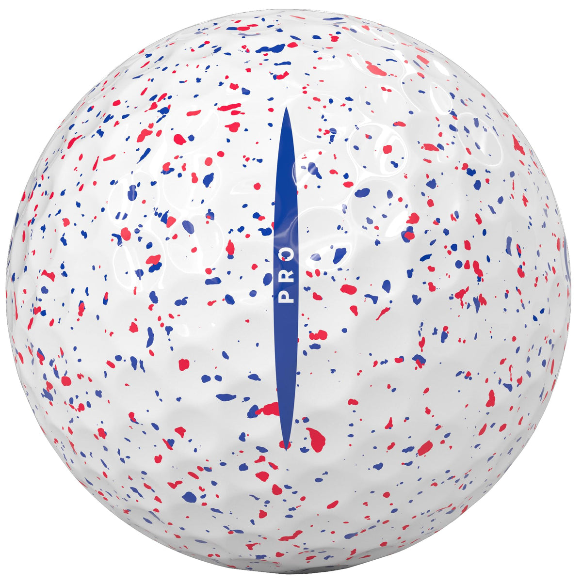 Greenside view of Vice Pro red/blue drip, highlighting greenside control.