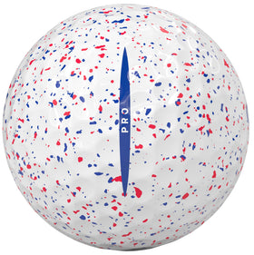 Greenside view of Vice Pro red/blue drip, highlighting greenside control.