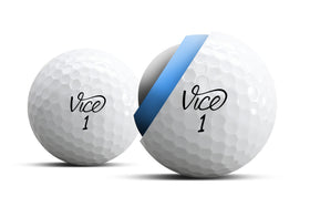 Vice Tour alignment-aid close-up demonstrates aim visualization for precise tee and putting.