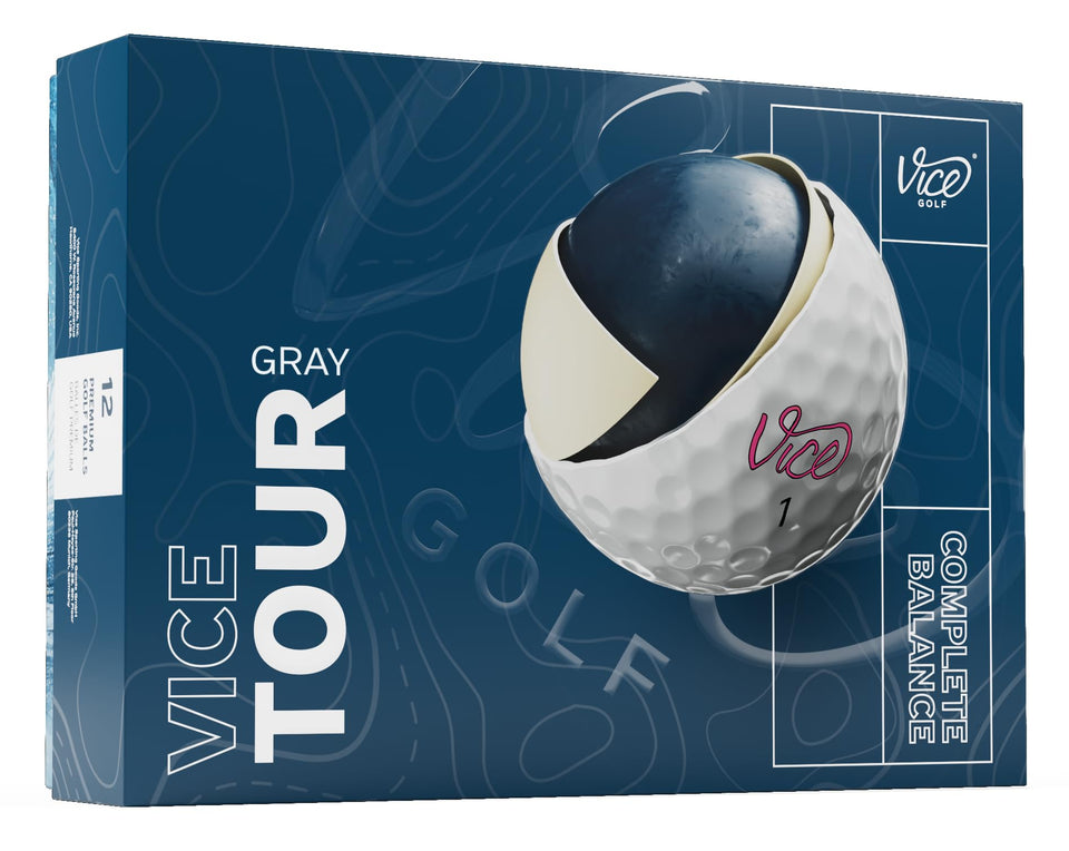 Vice Tour Gen 3 Gray front view highlights durable Surlyn cover for lasting play.