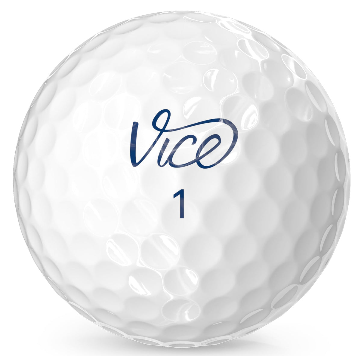 Vice Tour Gen 3 White ball with alignment aid helps visualize aim at the greens.