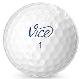 Vice Tour Gen 3 White ball with alignment aid helps visualize aim at the greens.