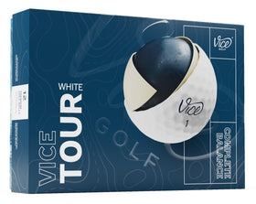 Vice Tour Gen 3 White box and ball showcase balanced distance and control.